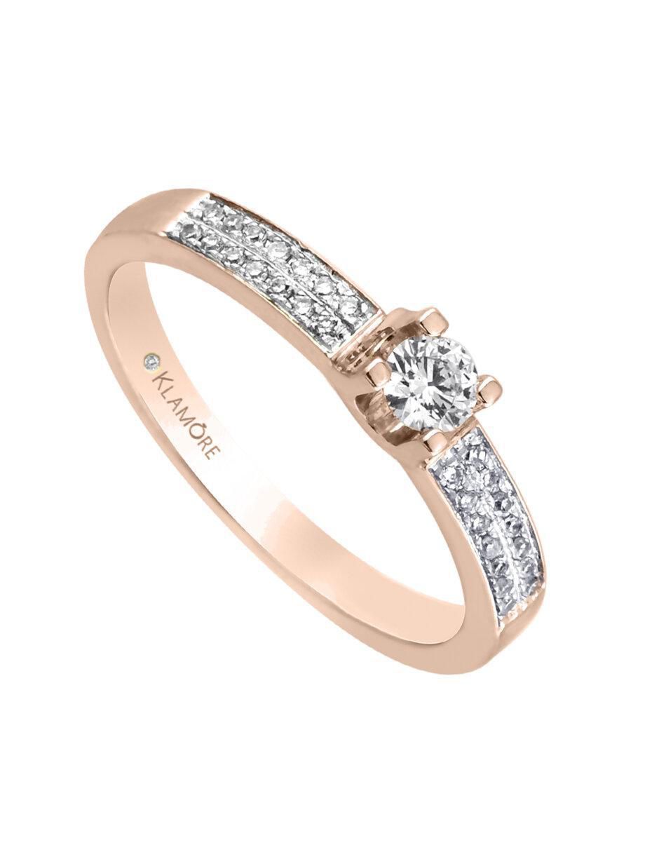 Anillo de compromiso de oro 14 k Benvenuta diamante 5