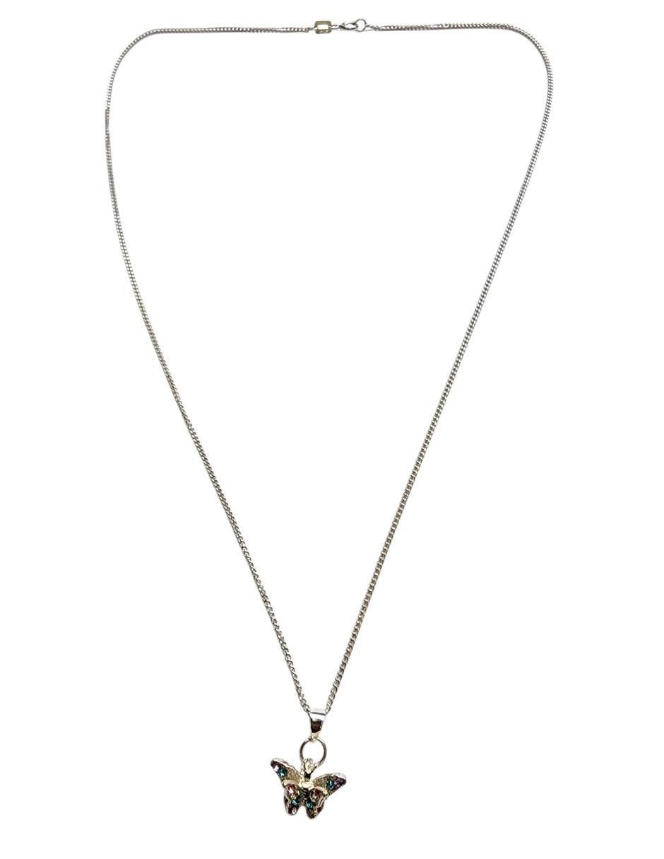 Collar con dije de mariposa Insectos de plata P 925 3