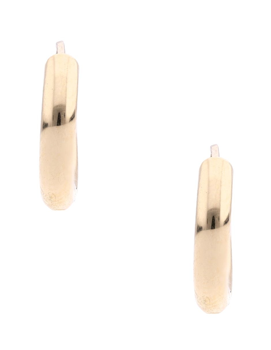 Arracadas de oro amarillo 14 K con acabado pulido
