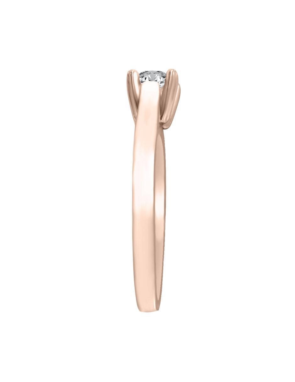 Anillo de compromiso 14 k Lisandra diamante 2