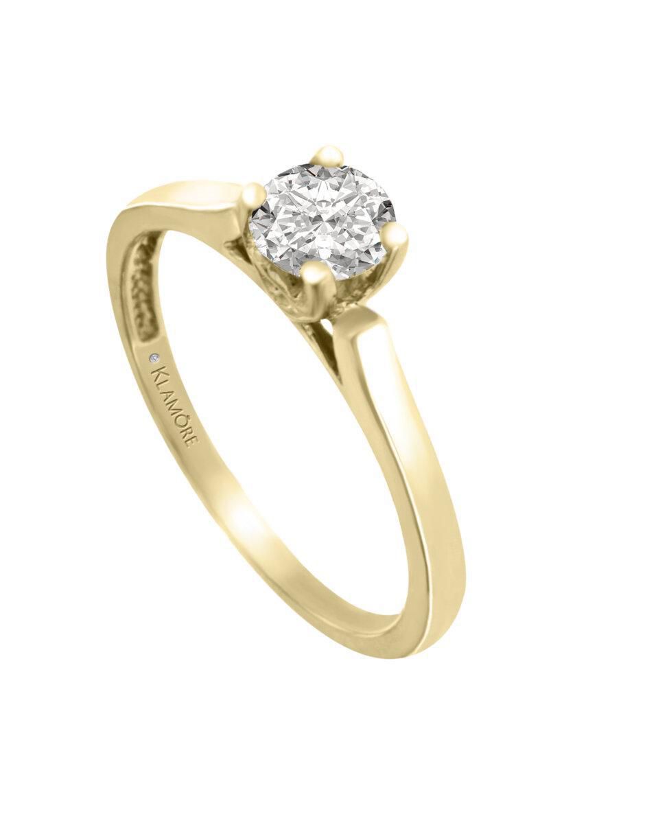 Anillo de compromiso "de" oro 14 k klamore lisandra diamante