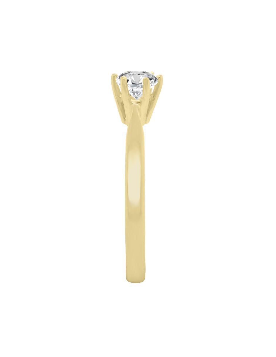 Anillo de compromiso "de" oro 14 k klamore kara diamante