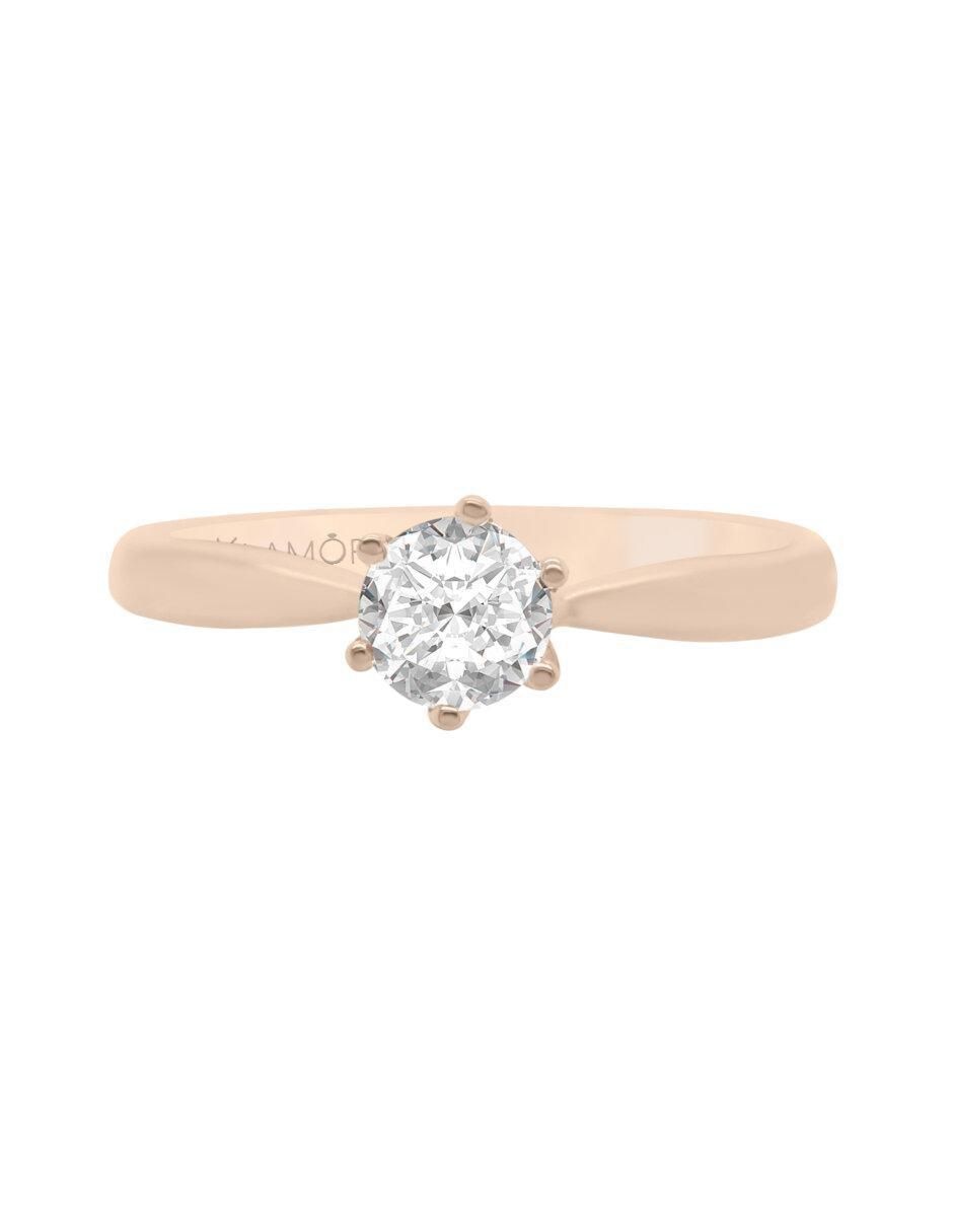 Anillo de compromiso de oro 14 k Kara diamante Anillo de compromiso de oro 14 k Kara diamante