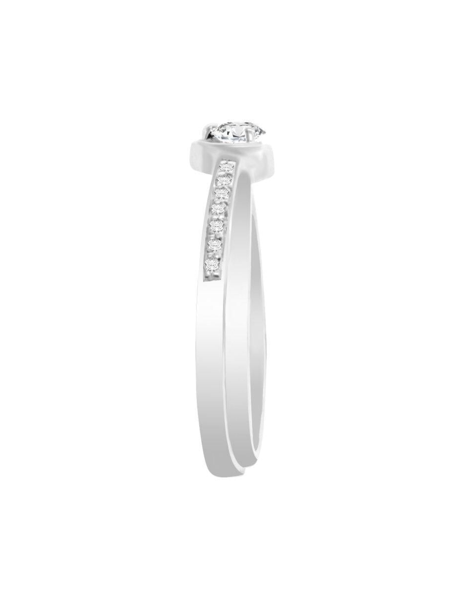 Anillo de compromiso de oro 14 k Olimpia diamante 2