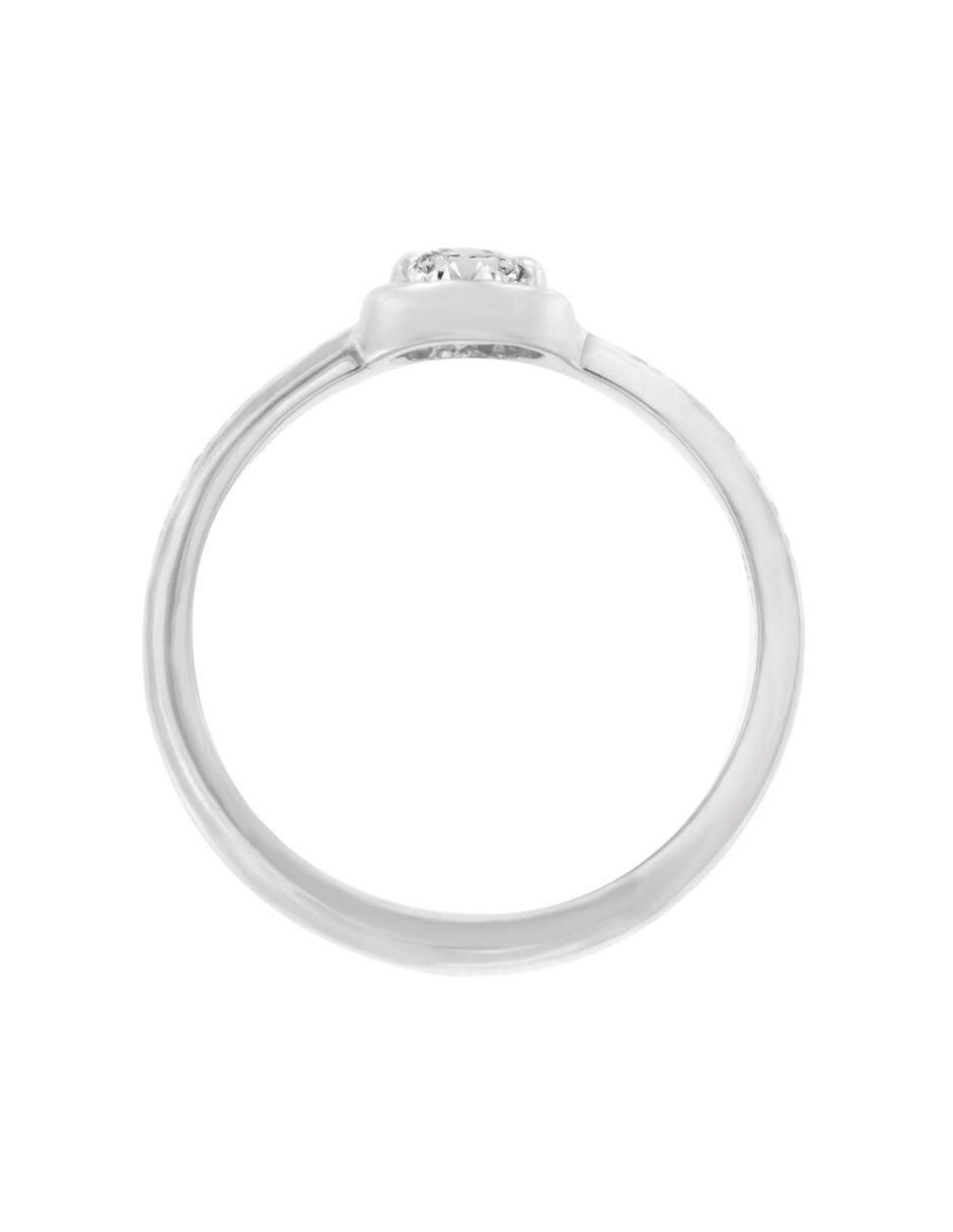 Anillo de compromiso de oro 14 k Olimpia diamante 4