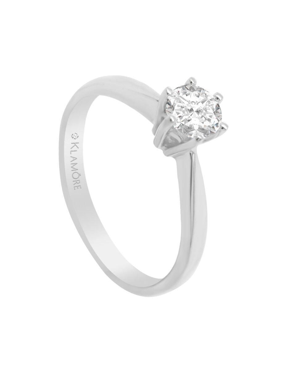 Anillo de compromiso de oro 14 k Kara diamante 4