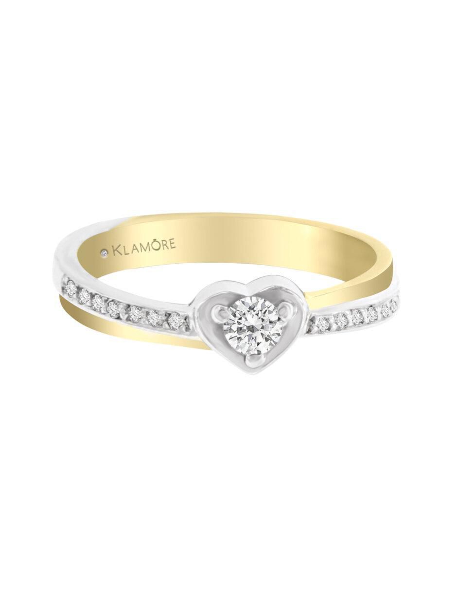 Anillo de compromiso de oro 14 k Olimpia diamante