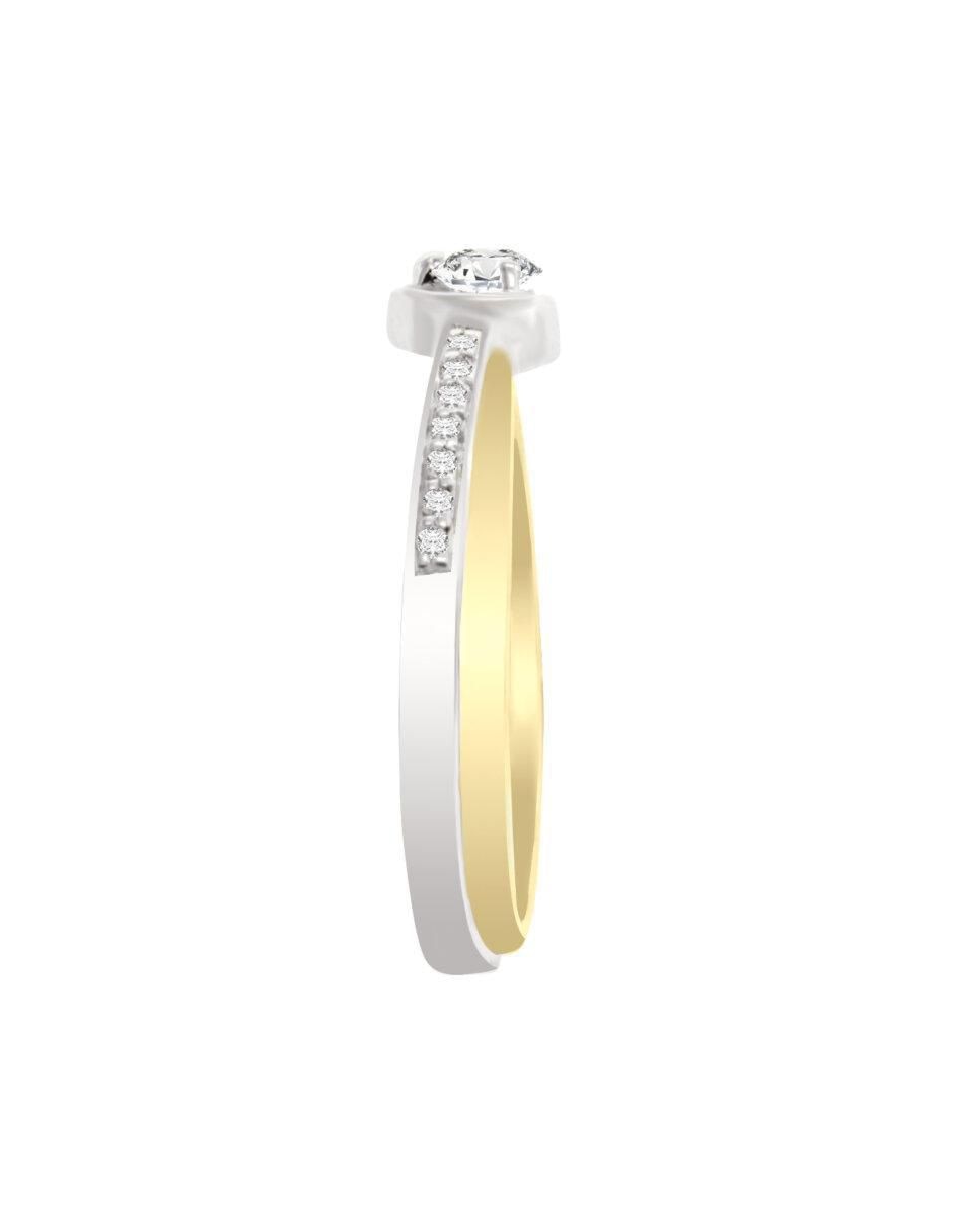 Anillo de compromiso "de" oro 14 k klamore olimpia diamante