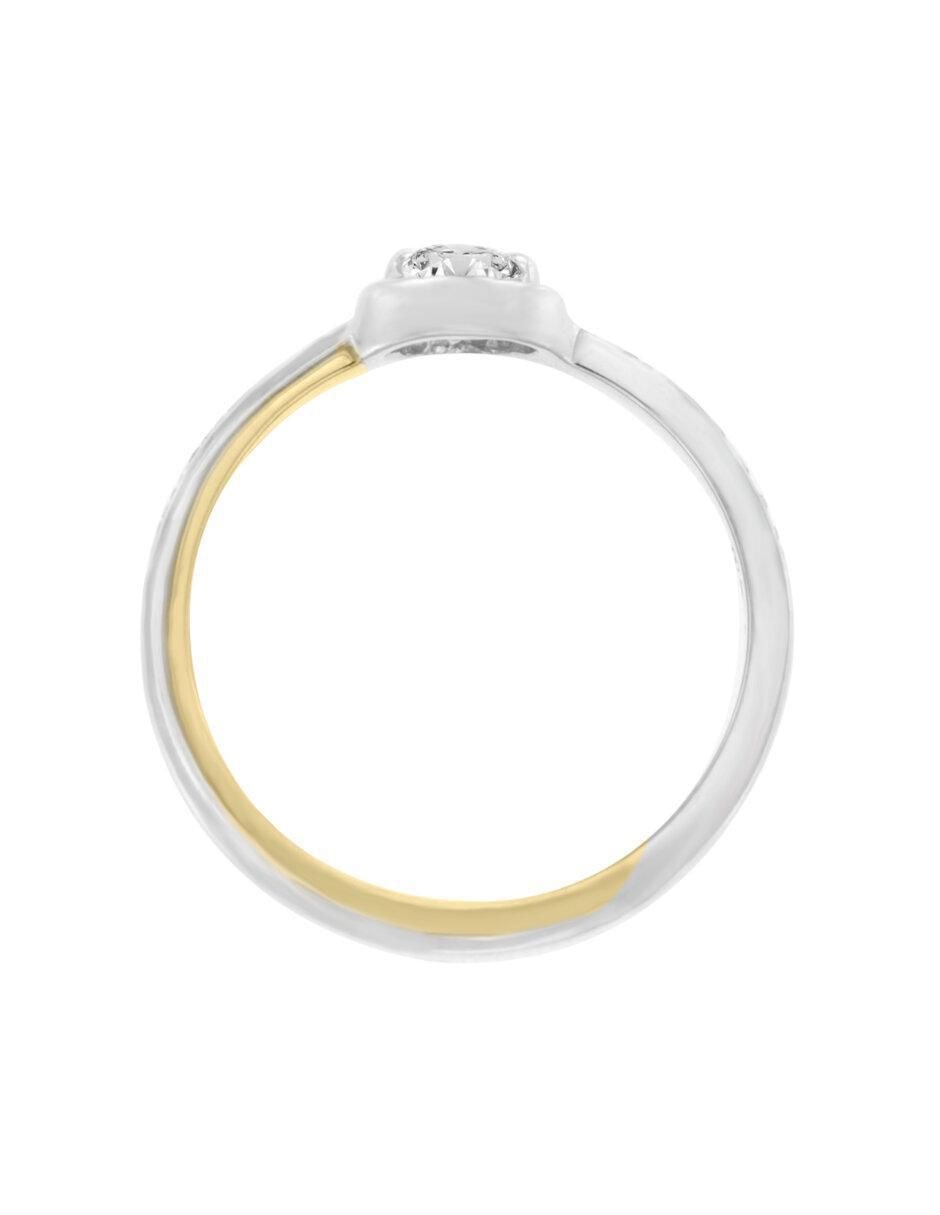 Anillo de compromiso "de" oro 14 k klamore olimpia diamante