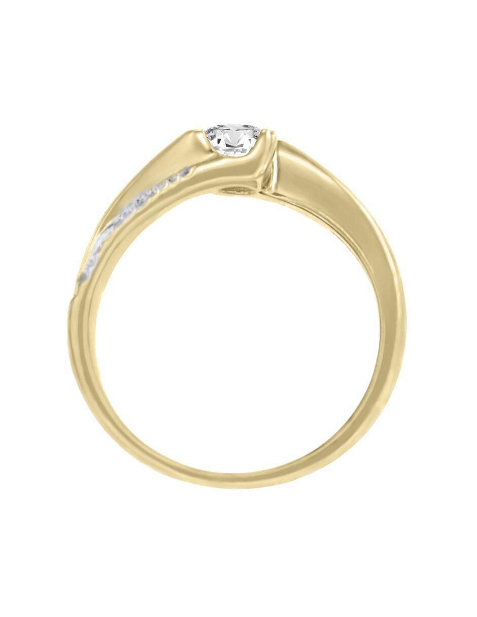 Anillo de compromiso "de" oro 14 k klamore marggie diamante