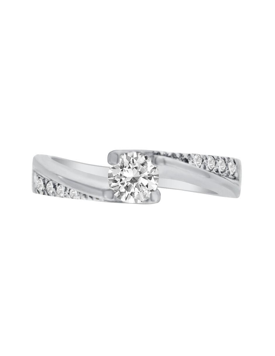 Anillo de compromiso de oro 14 k Marggie diamante Anillo de compromiso de oro 14 k Marggie diamante