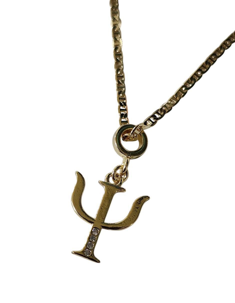 Collar con dije Psicologia de oro laminado 14 K 2