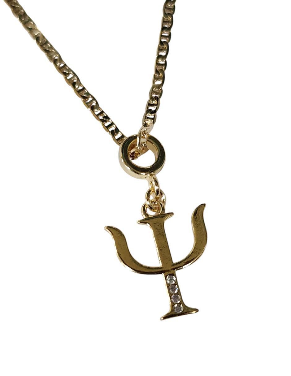 Collar con dije Psicologia de oro laminado 14 K 3