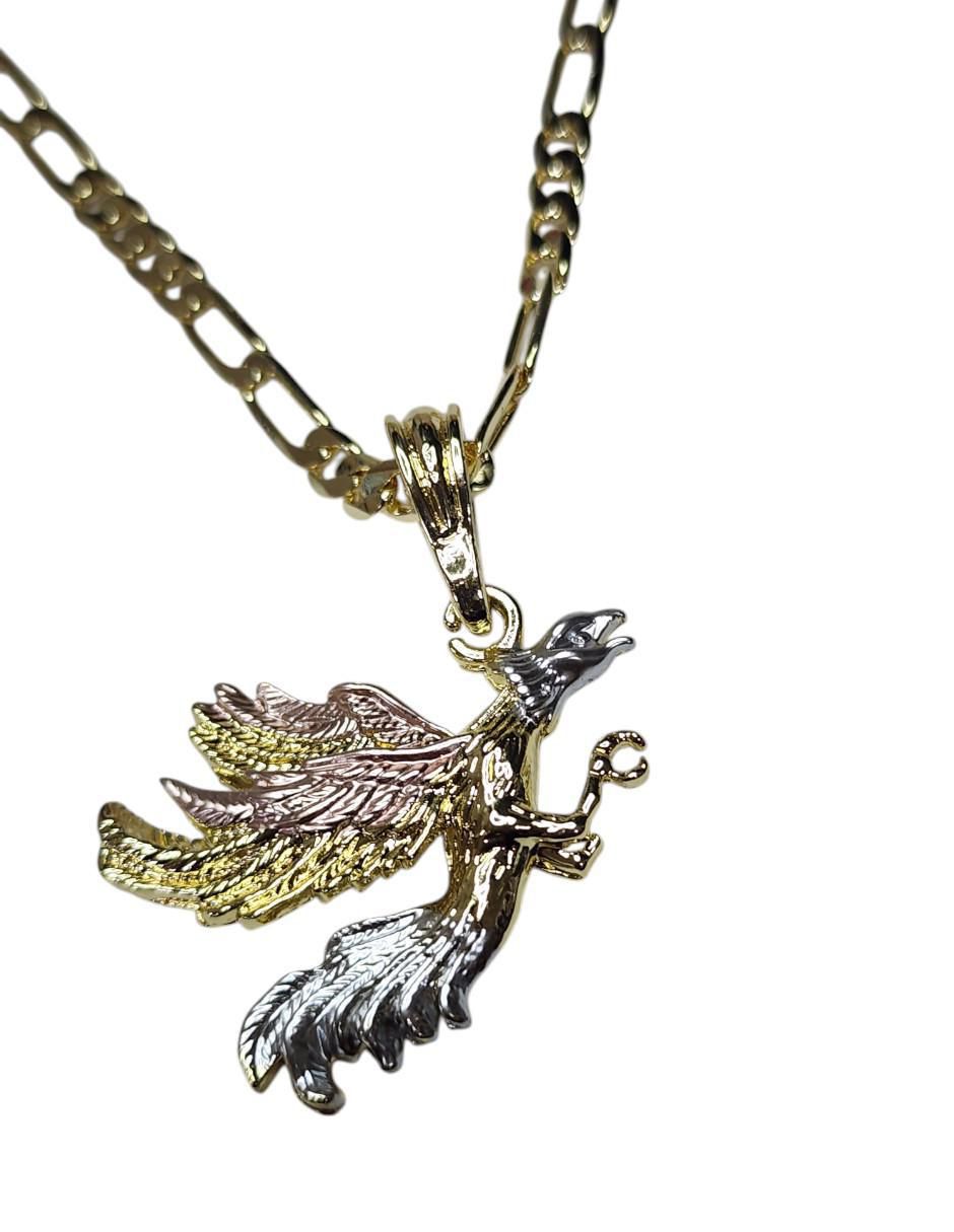 Collar con dije de gallo Peles de oro laminado 14 K 2