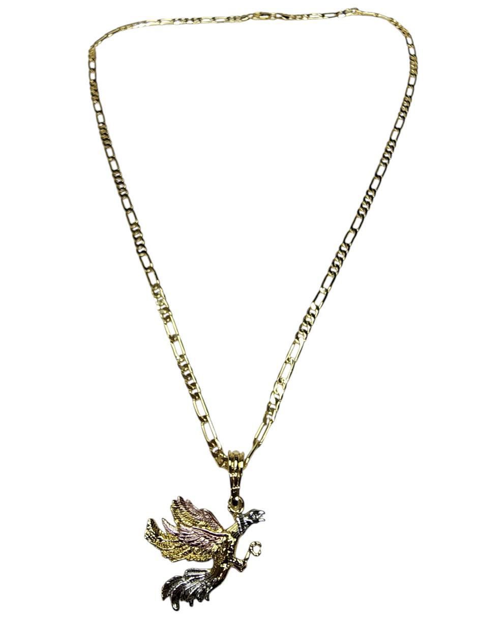 Collar con dije de gallo Peles de oro laminado 14 K 4