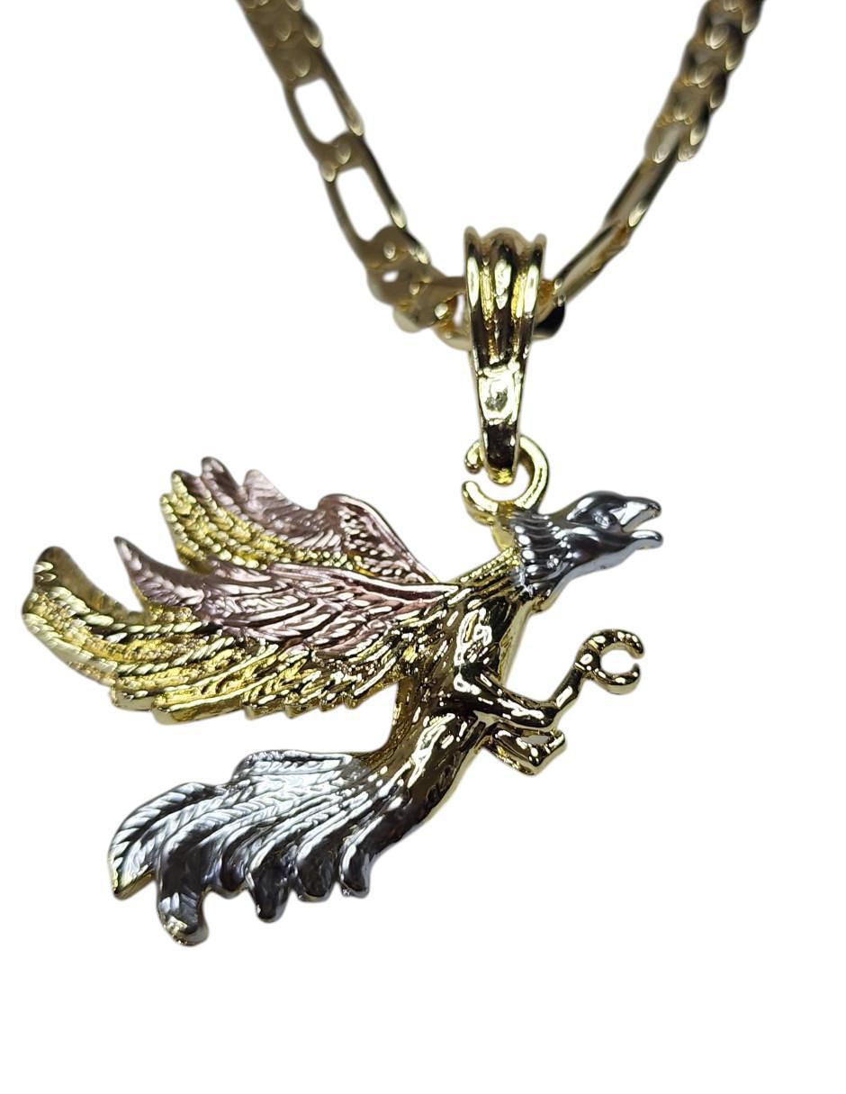 Collar con dije de gallo Peles de oro laminado 14 K 5