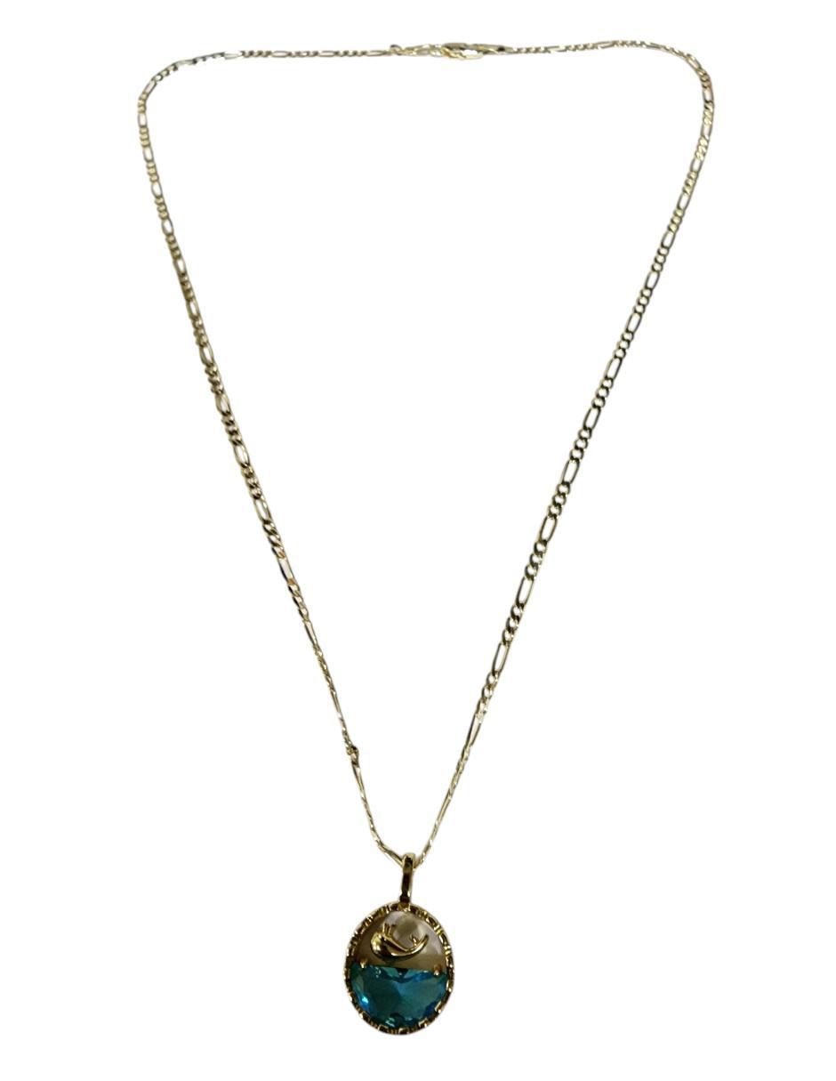 Collar con dije ballena Marinos de oro laminado 14 K 5