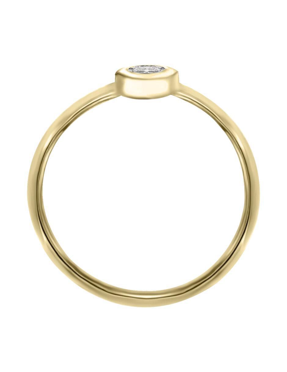 Anillo de compromiso "de" oro 14 k klamore venus diamante