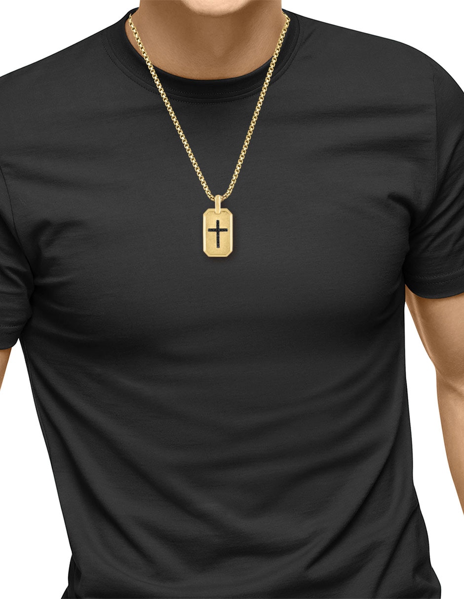 Collar con dije de oro amarillo 14 K 4