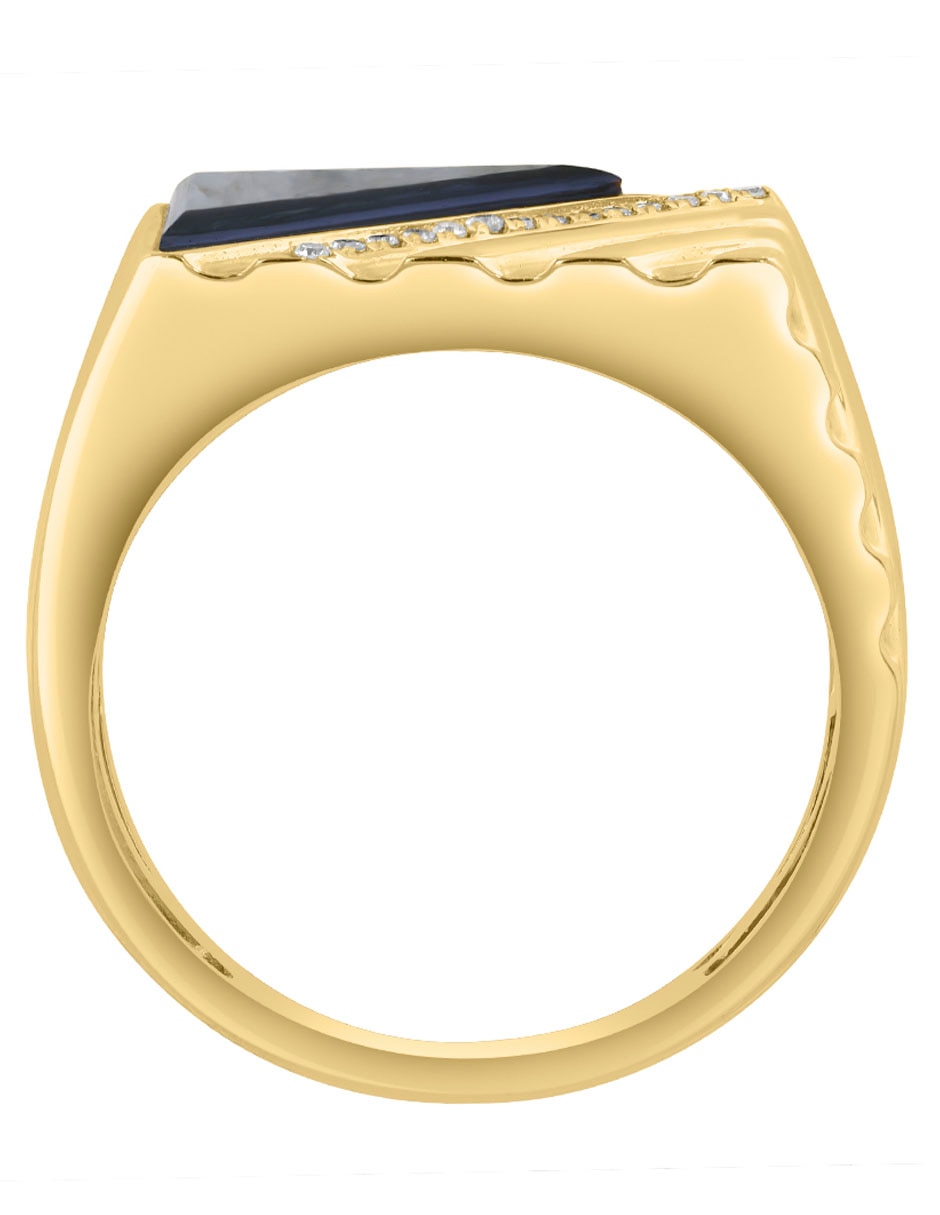 Anillo 14 k de oro diamante pavé 2