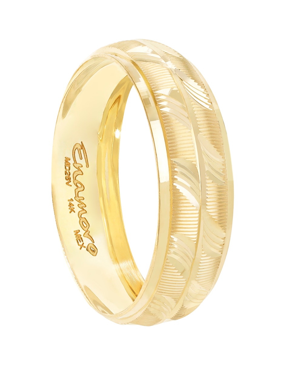 Argolla de oro amarillo 14 k 3