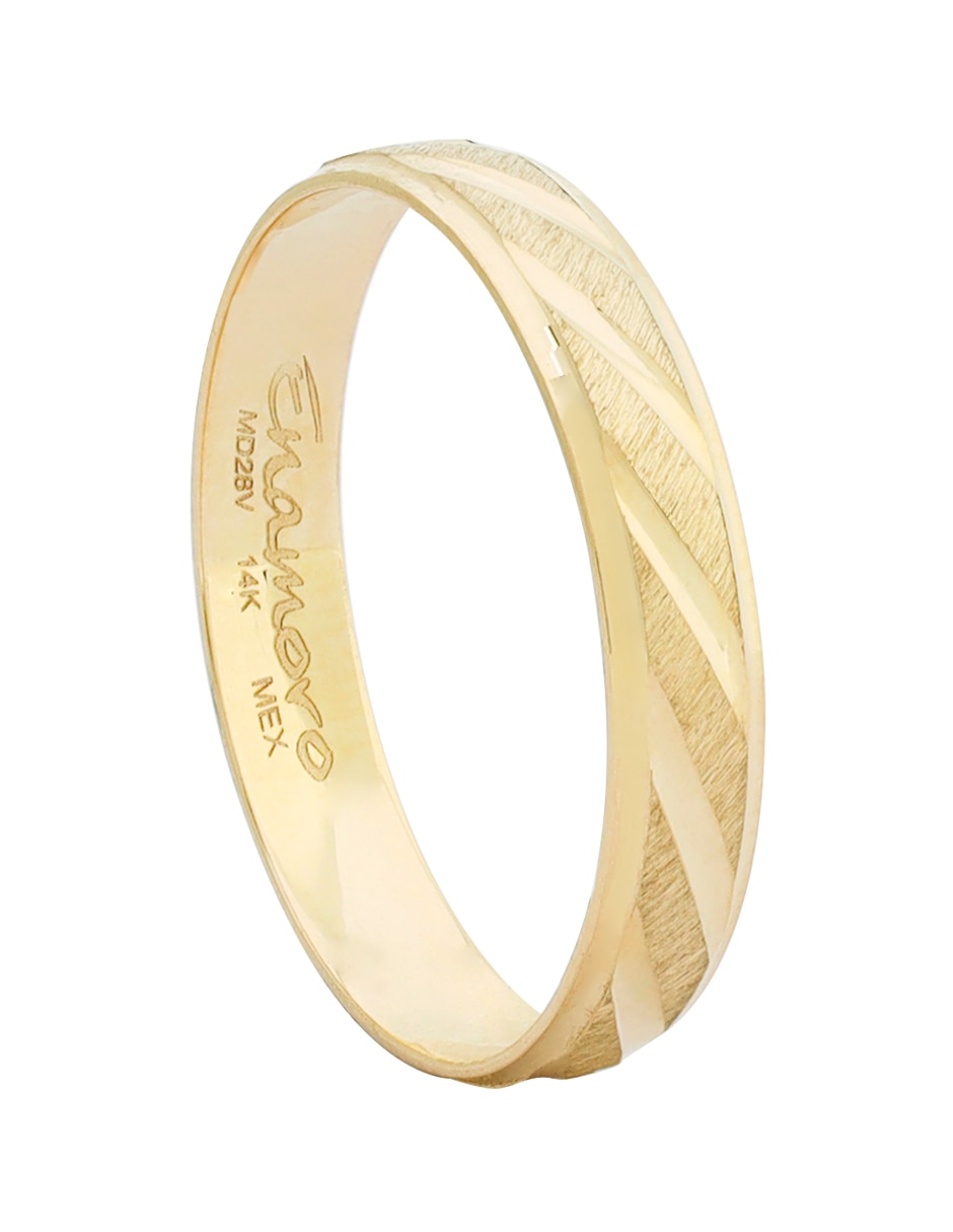 Argolla de oro amarillo 14 k 3