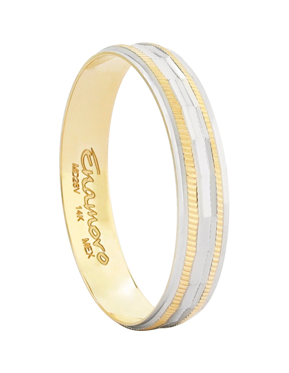 Argolla de oro amarillo 14 k 3