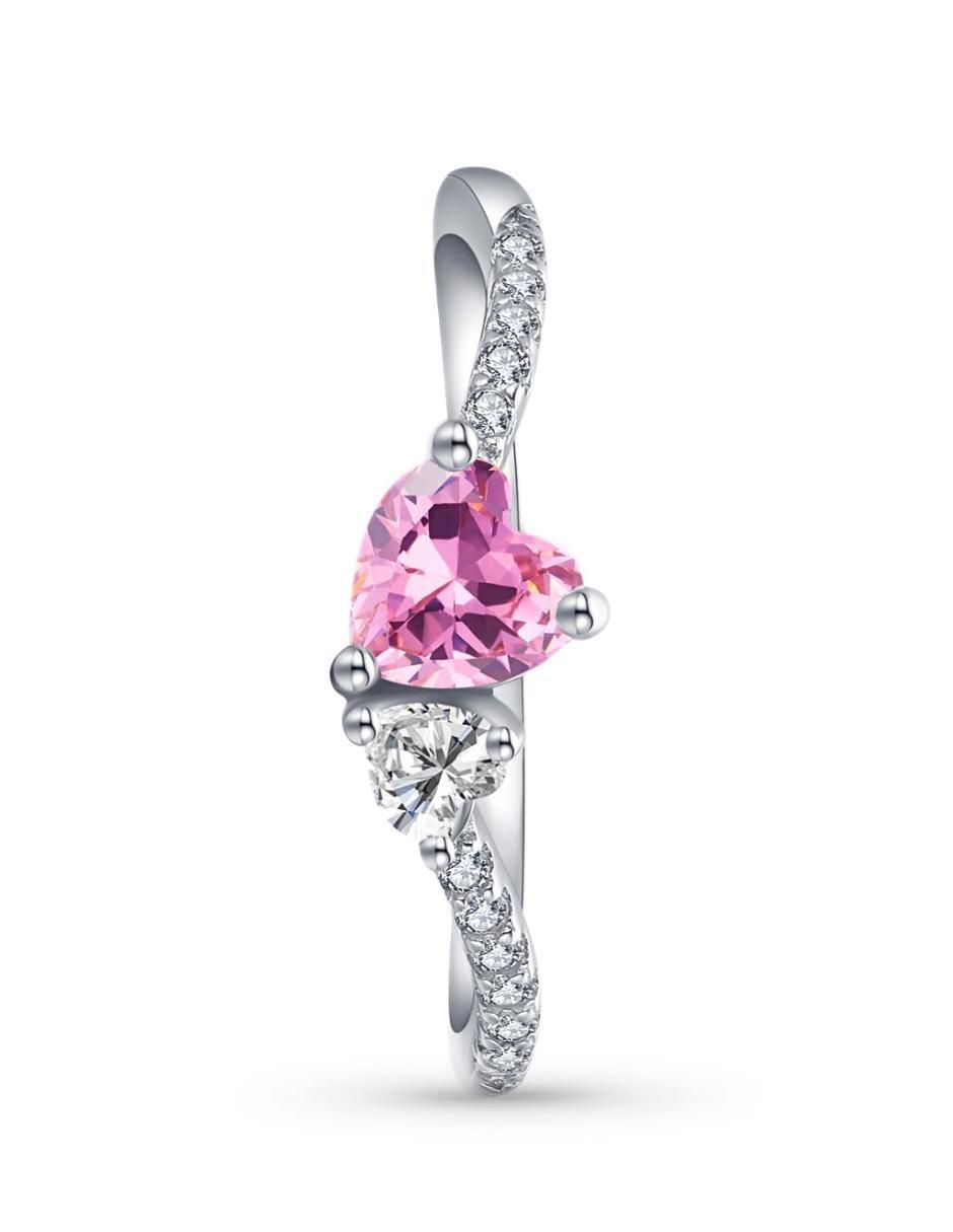 Anillo de corazón Infinity of Love P 925 de plata zirconia cúbica brillante 2
