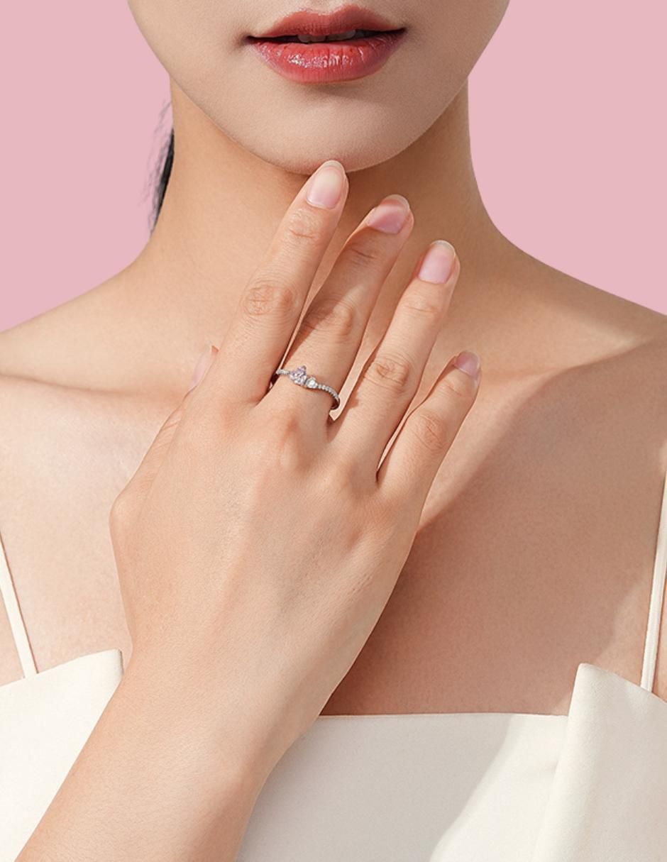 Anillo de corazón Infinity of Love P 925 de plata zirconia cúbica brillante 7