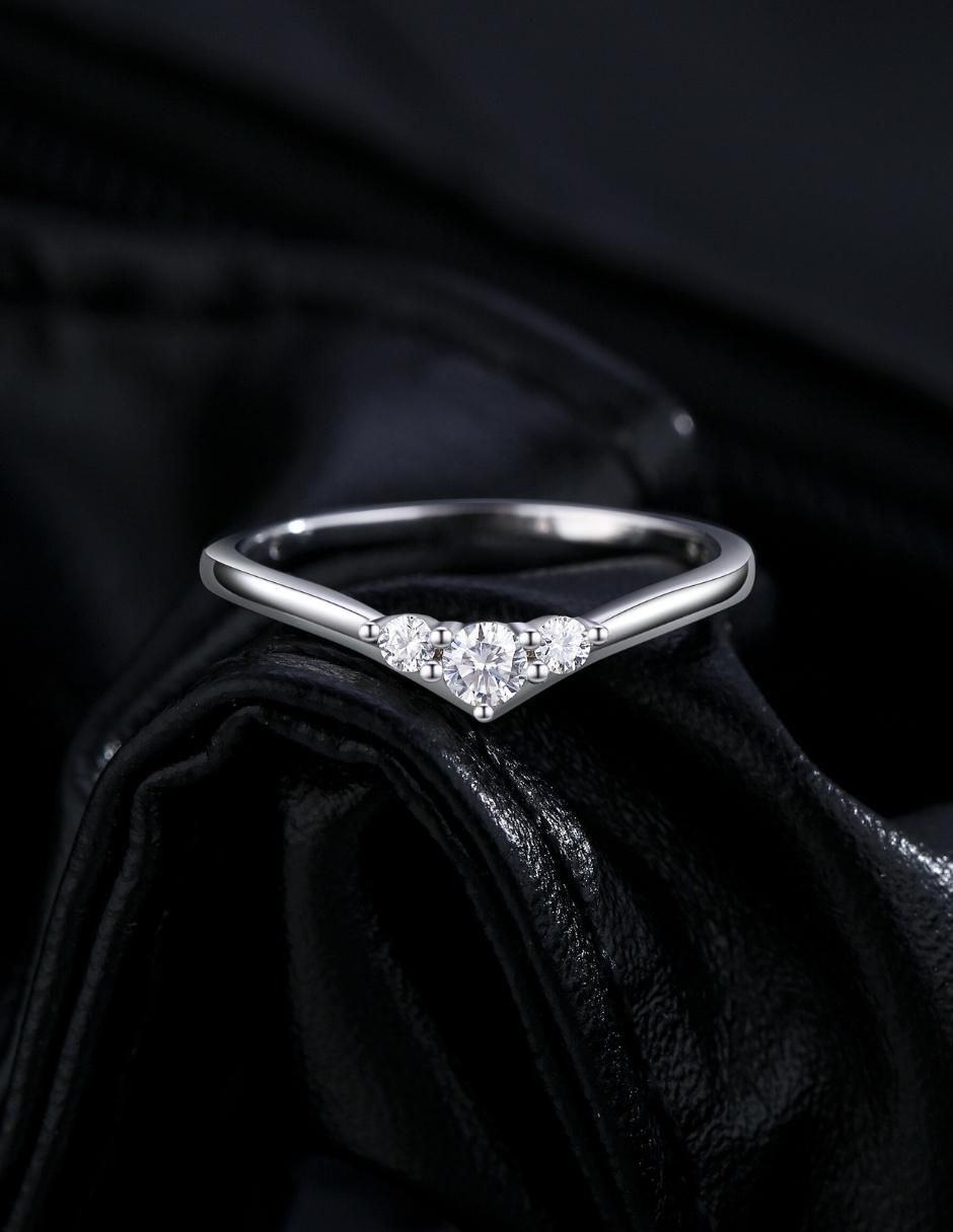 Anillo Infinity of Love P 925 de plata moissanita brillante 4