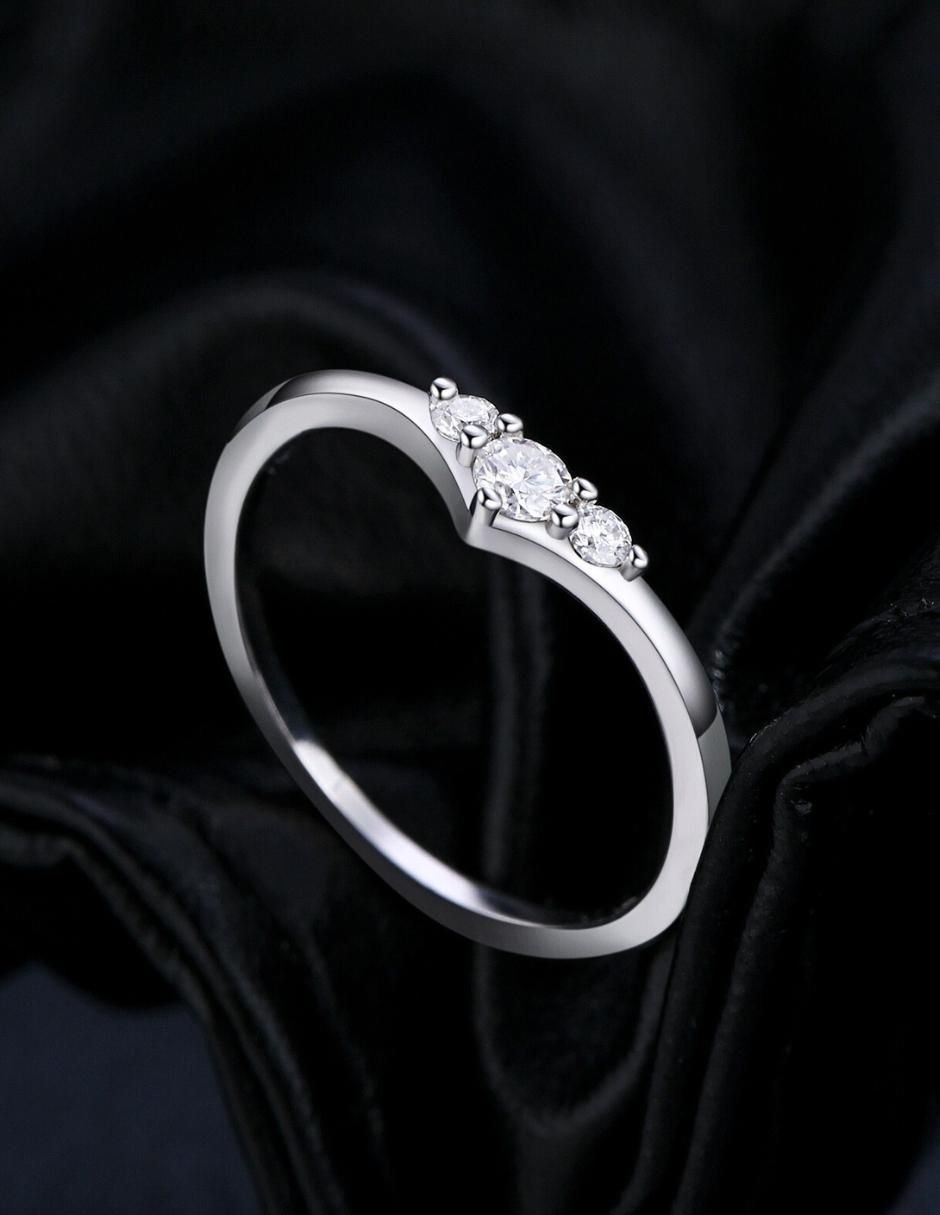 Anillo Infinity of Love P 925 de plata moissanita brillante 5