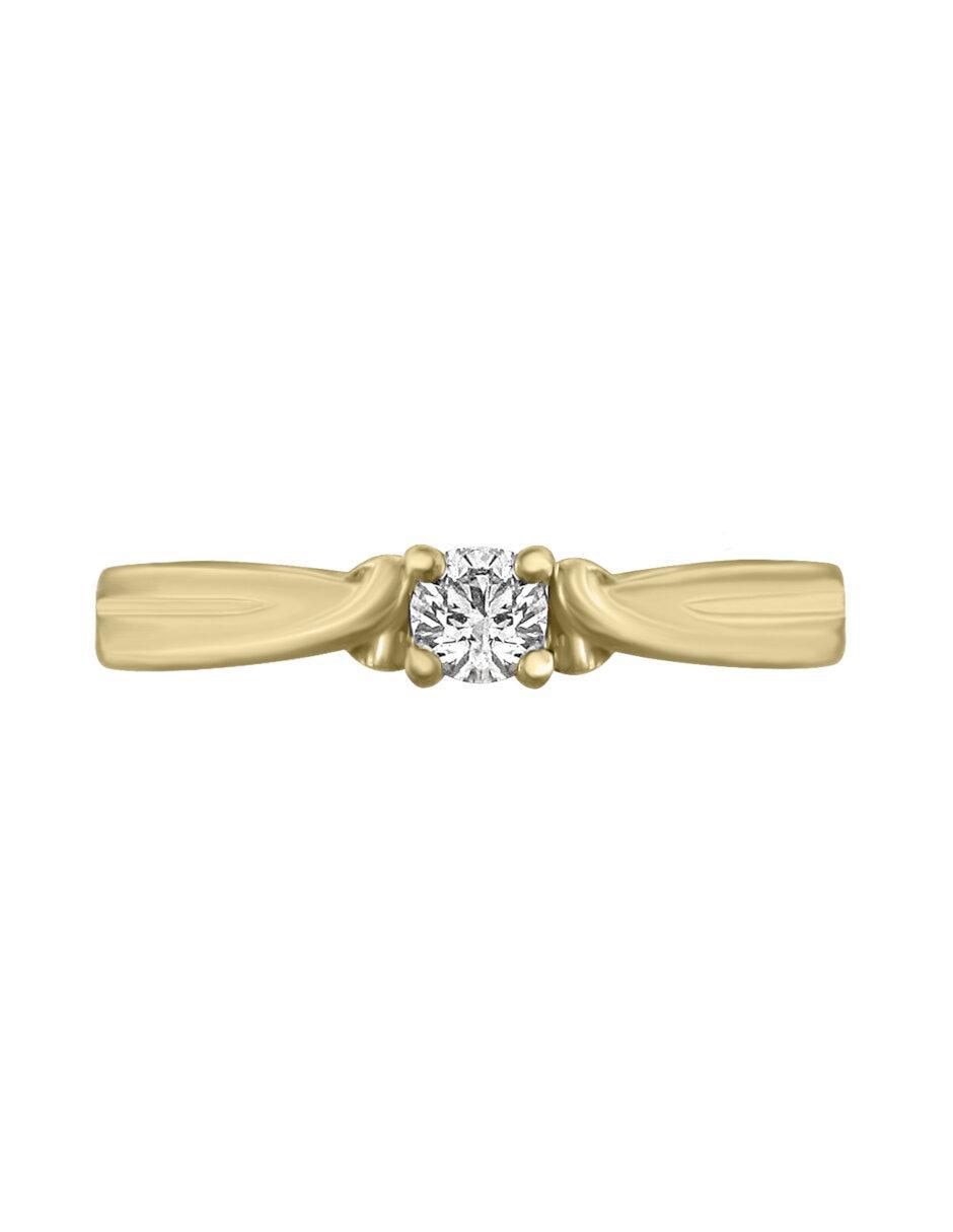 Solitario de oro 14 k Esther diamante