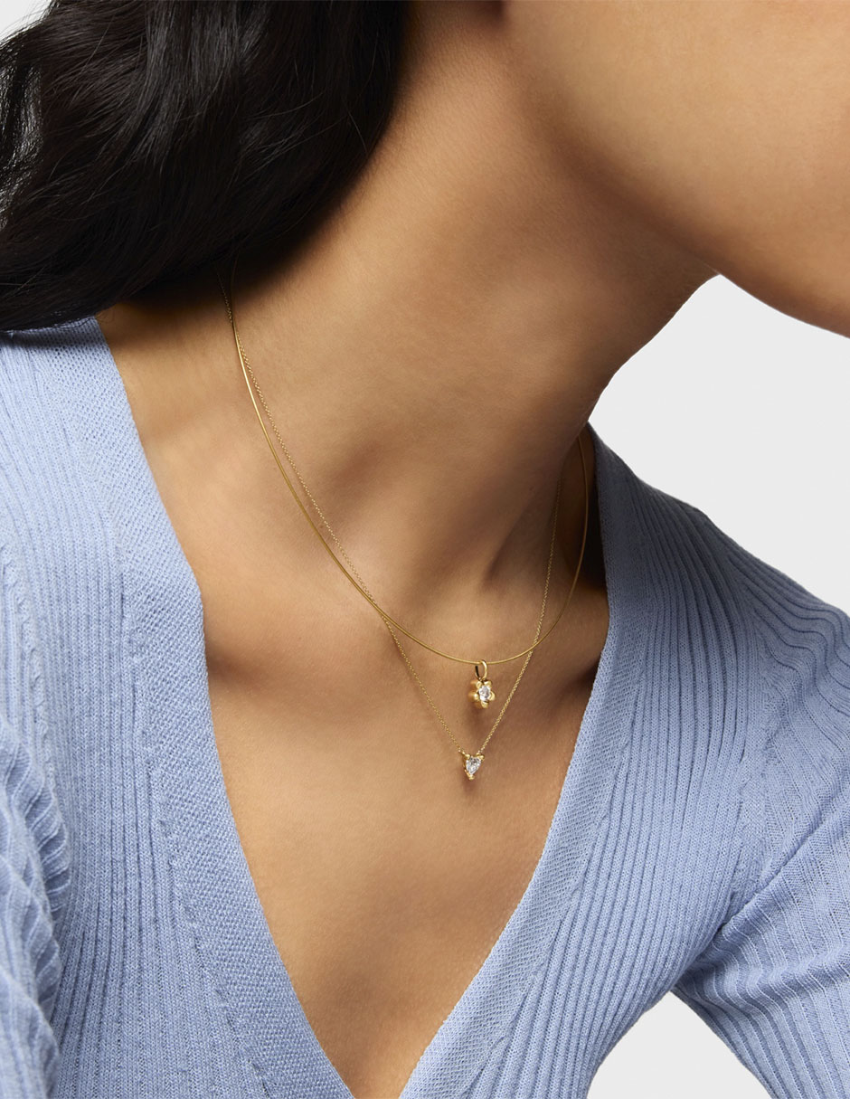 Dije de flor lili motives lgd de oro amarillo 14 K diamante 5