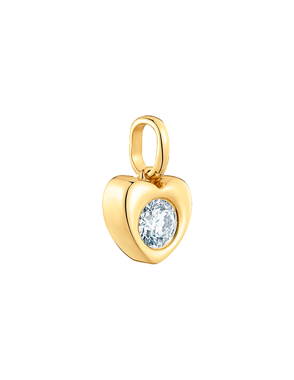 Dije de corazón lili motives lgd de oro amarillo 14 K diamante 2