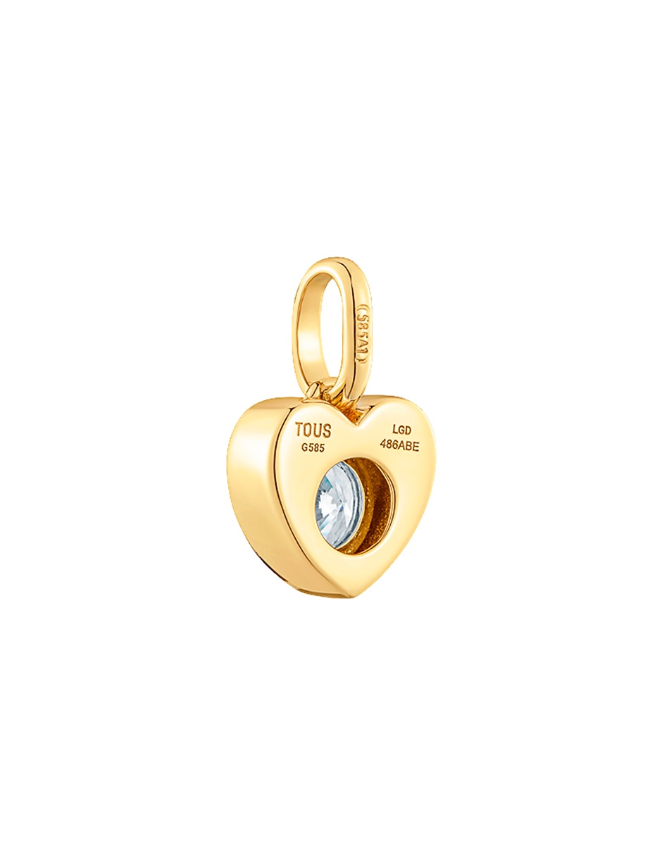 Dije de corazón lili motives lgd de oro amarillo 14 K diamante 3