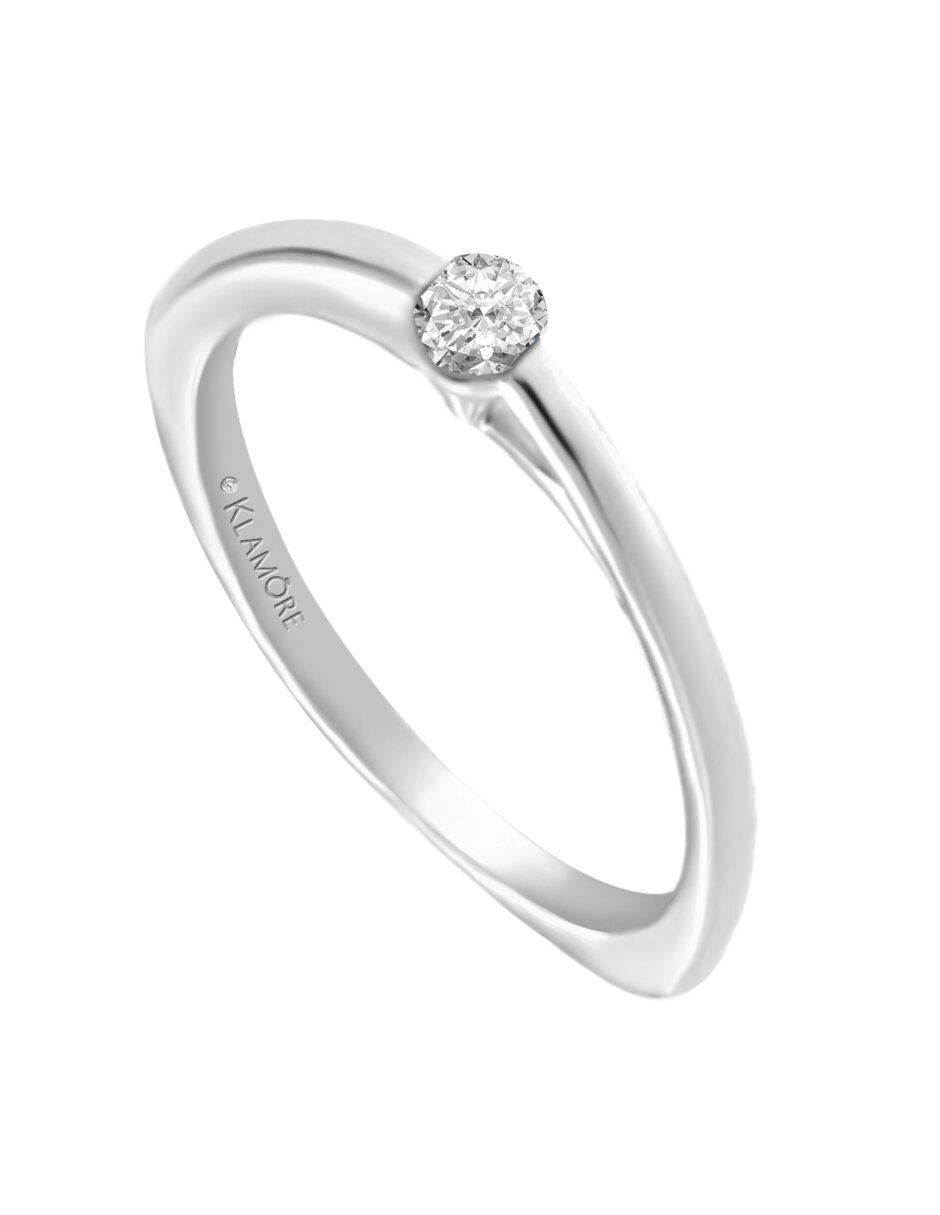 Anillo de compromiso de oro 14 k Adila diamante 4