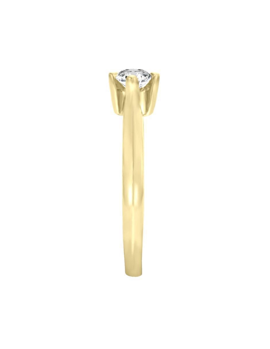 Solitario "de" oro 14 k klamore celene diamante