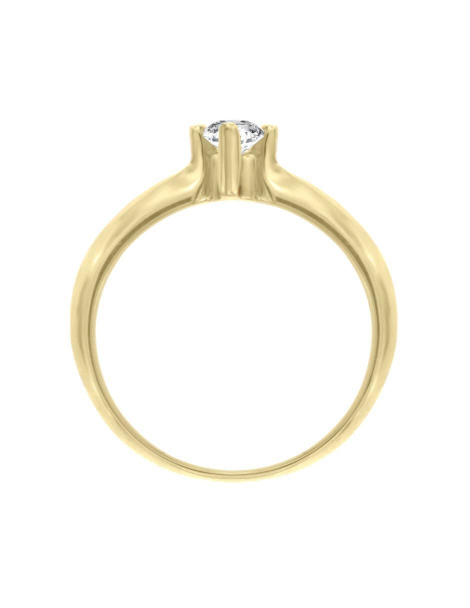 Solitario "de" oro 14 k klamore celene diamante