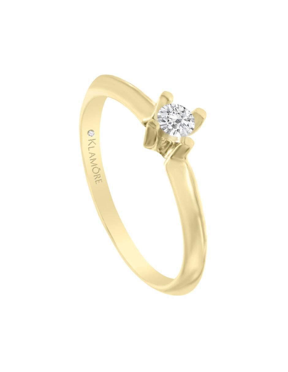 Anillo de compromiso "de" oro 14 k klamore celene diamante