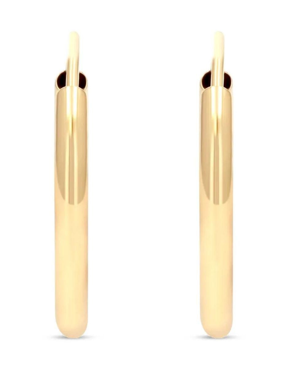 Arracadas de oro amarillo 14 k con acabado brillante 2