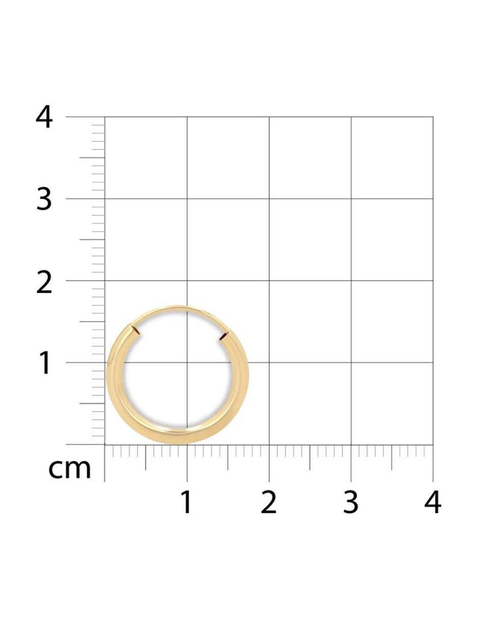 Arracadas de oro amarillo 14 k con acabado brillante 4