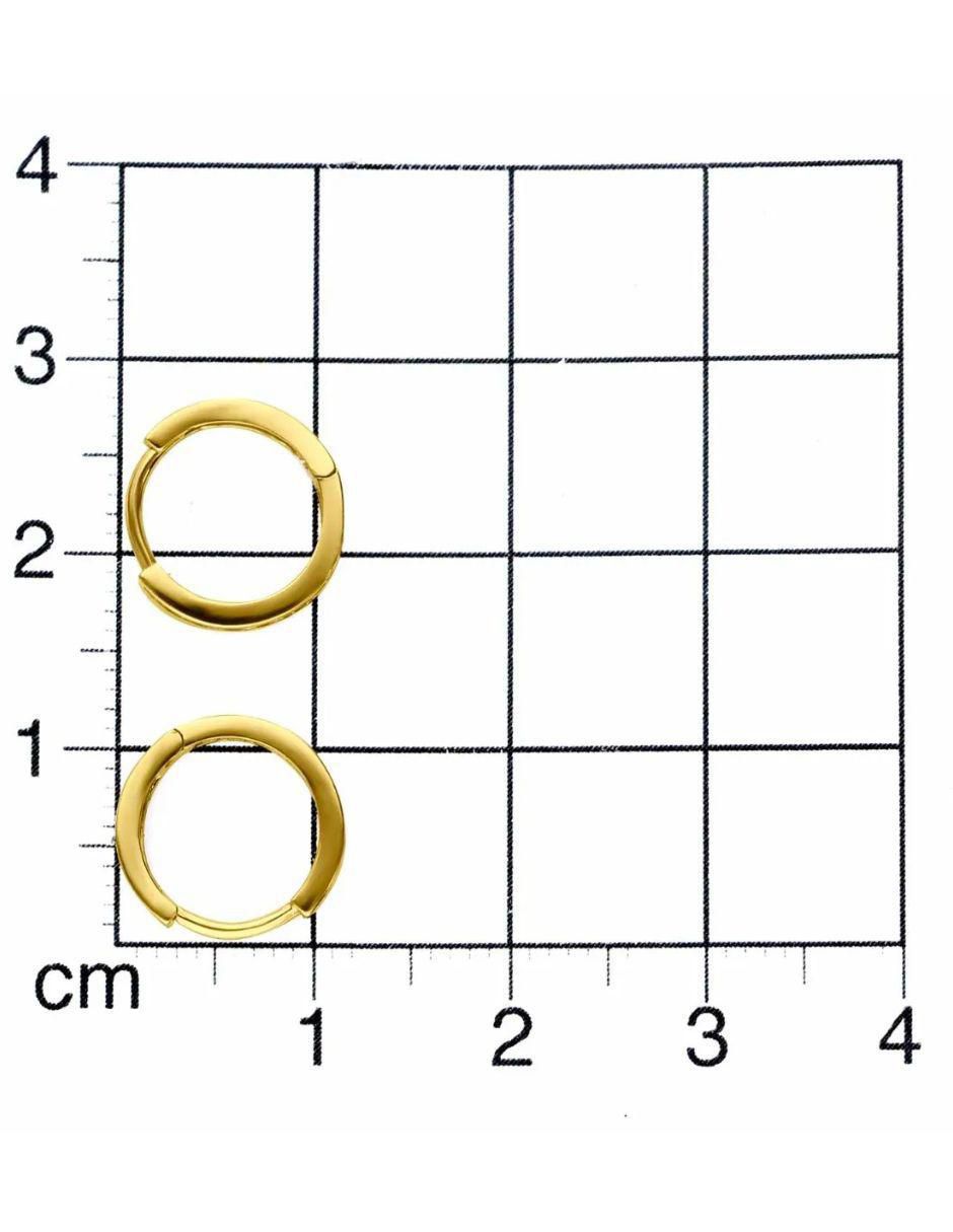 Arracadas de oro amarillo 14 k con acabado pavé zirconia 3