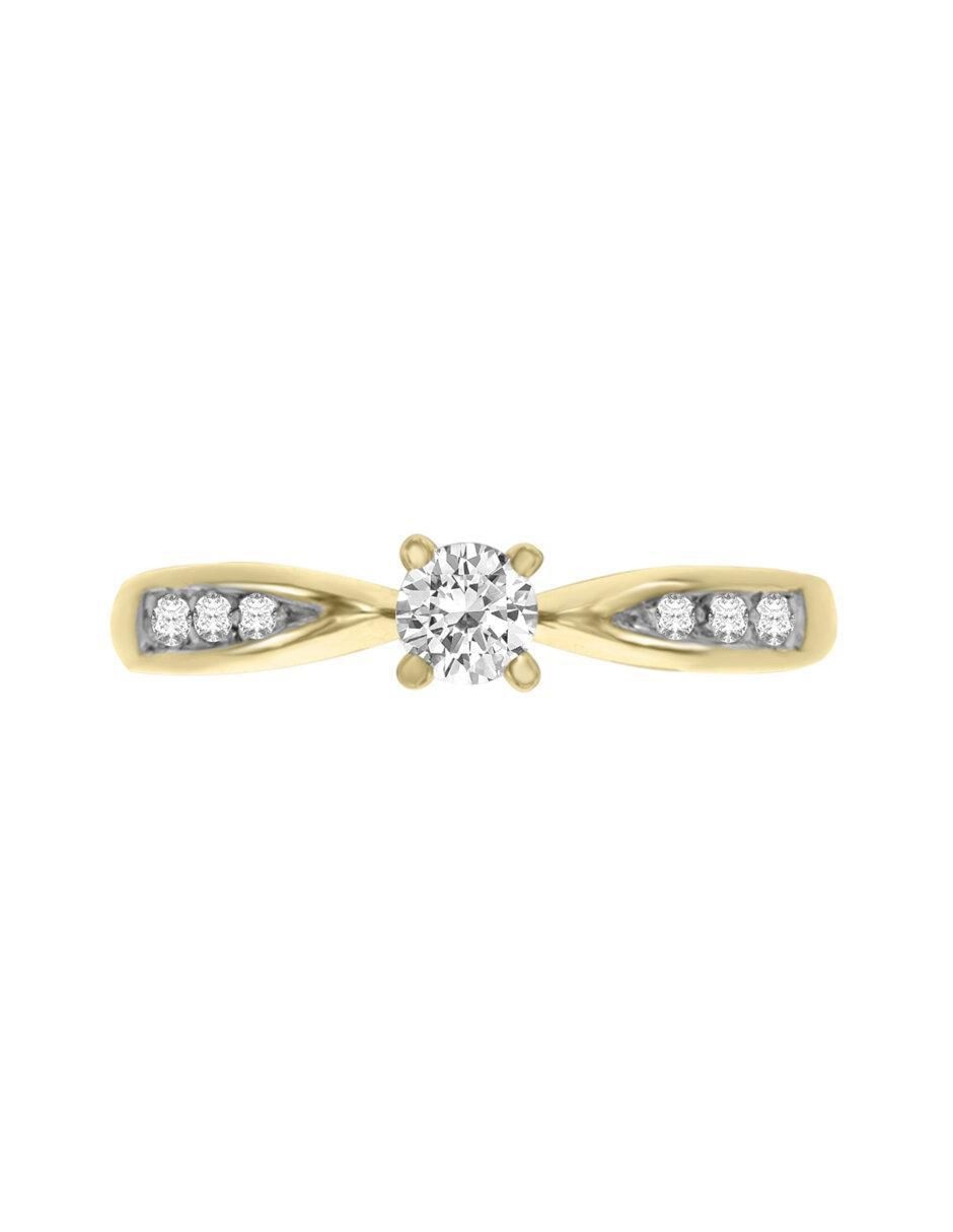 Anillo de compromiso de oro 14 k Amali diamante