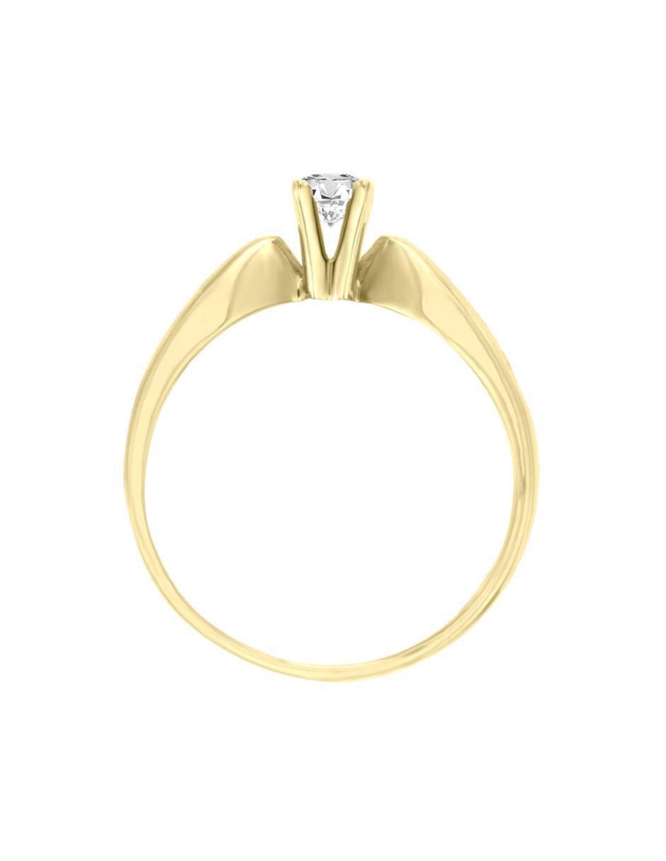 Anillo de compromiso "de" oro 14 k klamore amali diamante