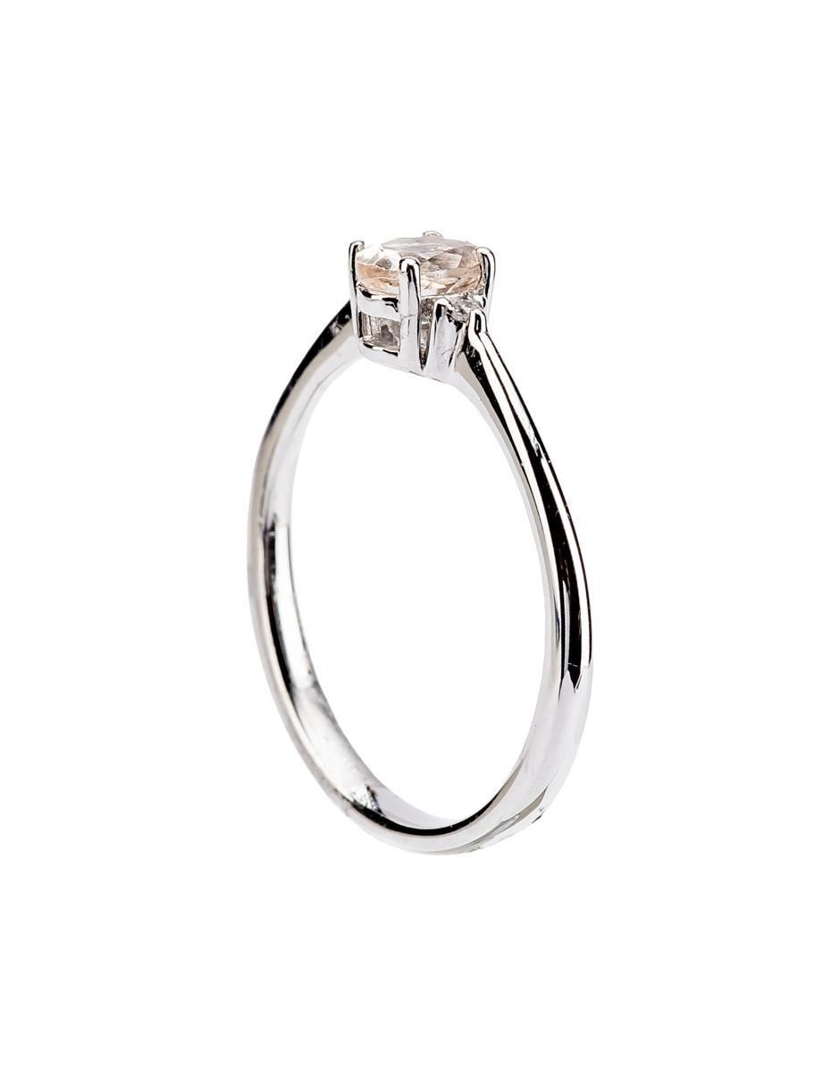 Anillo 14 k de oro morganita troquelado 3