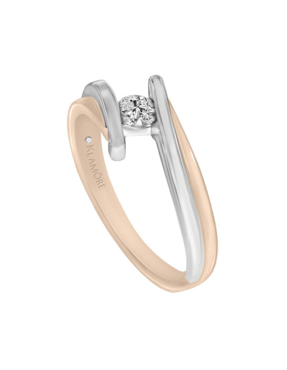 Anillo de compromiso de oro 14 k Lavinia diamante 5