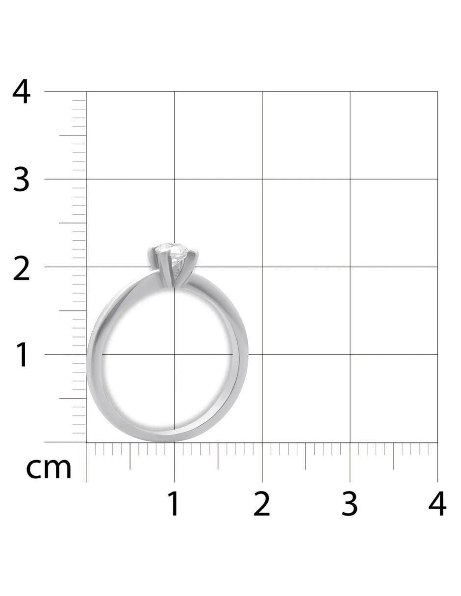 Solitario de oro blanco 14 k diamante 5