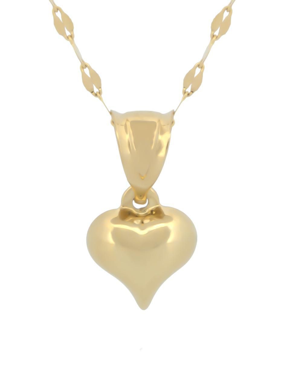 Collar de corazón de oro 14 K