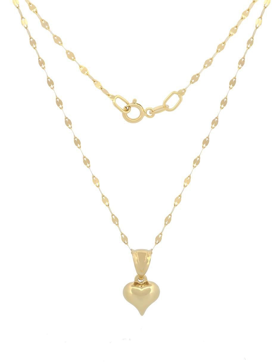 Collar de corazón de oro 14 K 2