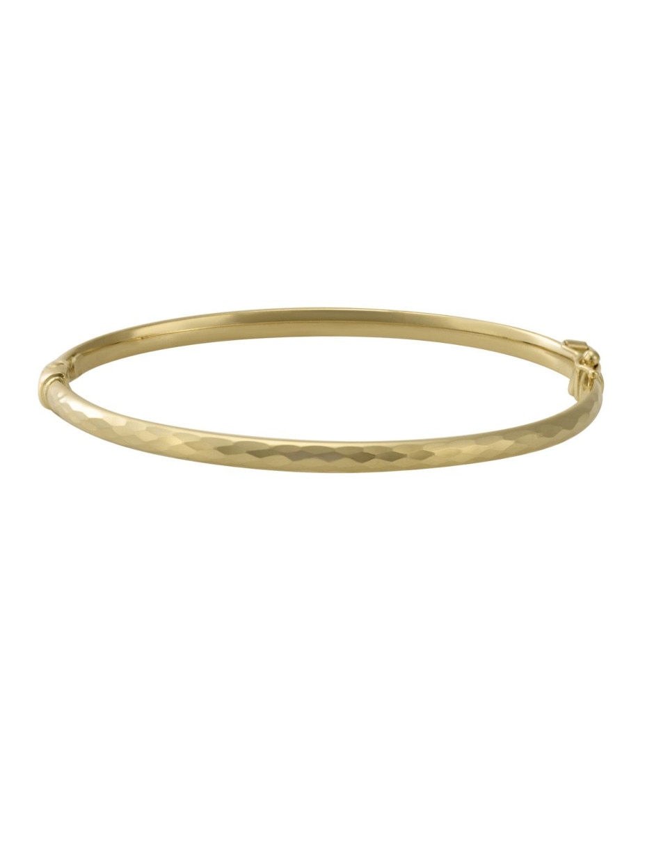 Brazalete de oro amarillo 14 k con acabado pulido Brazalete de oro amarillo 14 k con acabado pulido